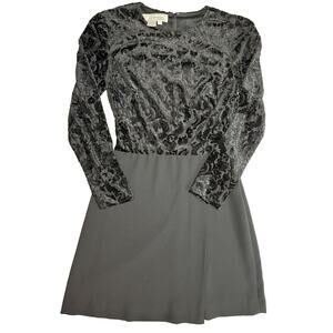 Vintage Warren Black Cocktail Dress Velvet Top Skirt Bottom 4